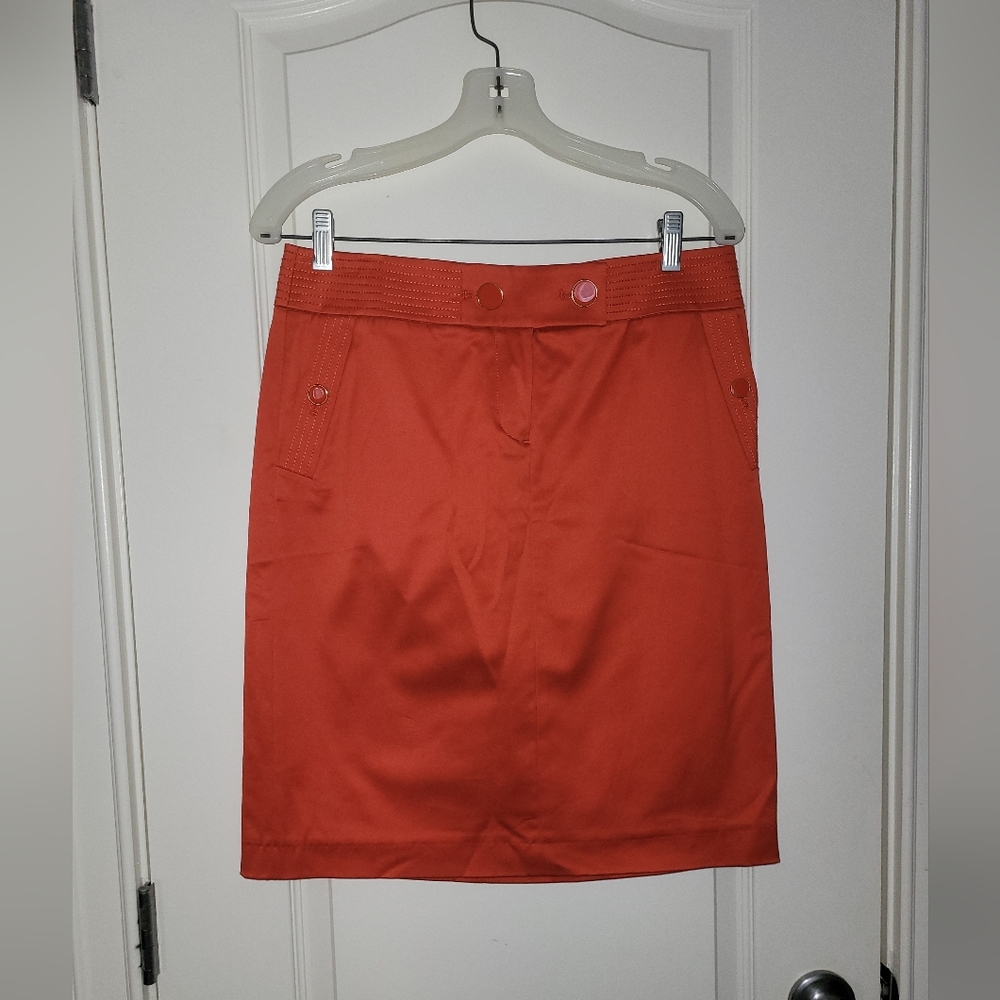 NWOT J Crew Cotton Stretch Orange Skirt